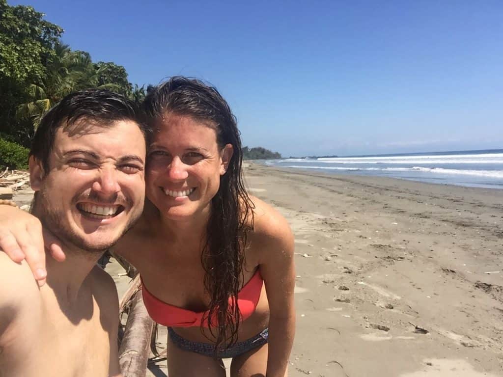 Kyle and I on Montezuma Beach paradise