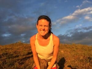Me grinning on el hoyo volcano as the sun is setting