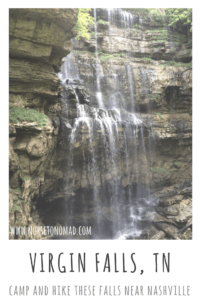 Virgin Falls in Tennessee cascading down, learn how to hike and camp