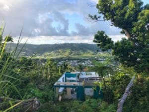 A destroyed home overlooking Yabucoa Puerto Rico