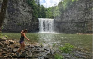 Hiking at Cane Creek Falls near Nashville, Tennessee
