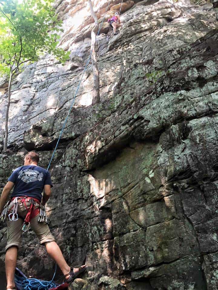 Rock climbing at Foster Falls