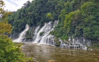 twin falls at rock island state park cascading waterfall