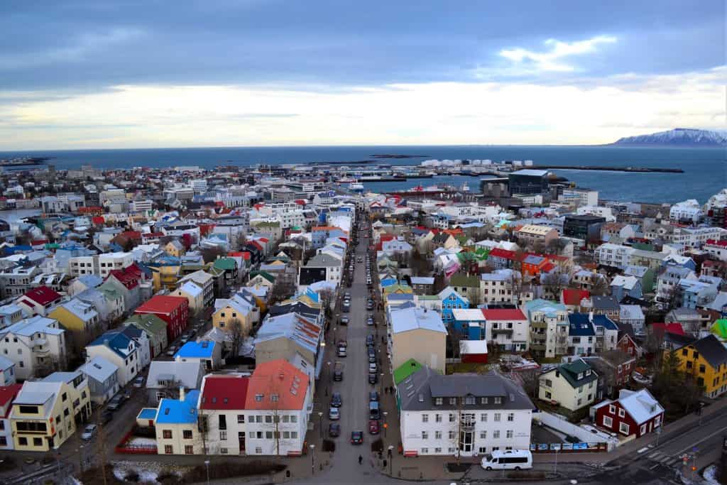 downtown Reykjavik from the church