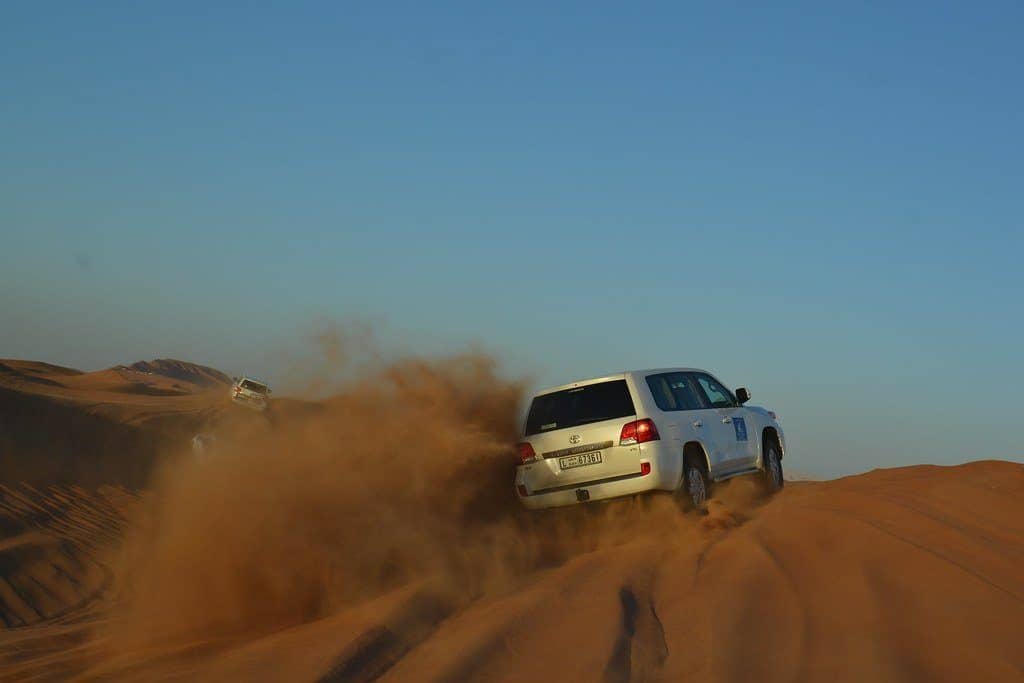 Dune bashing in Dubai Desert