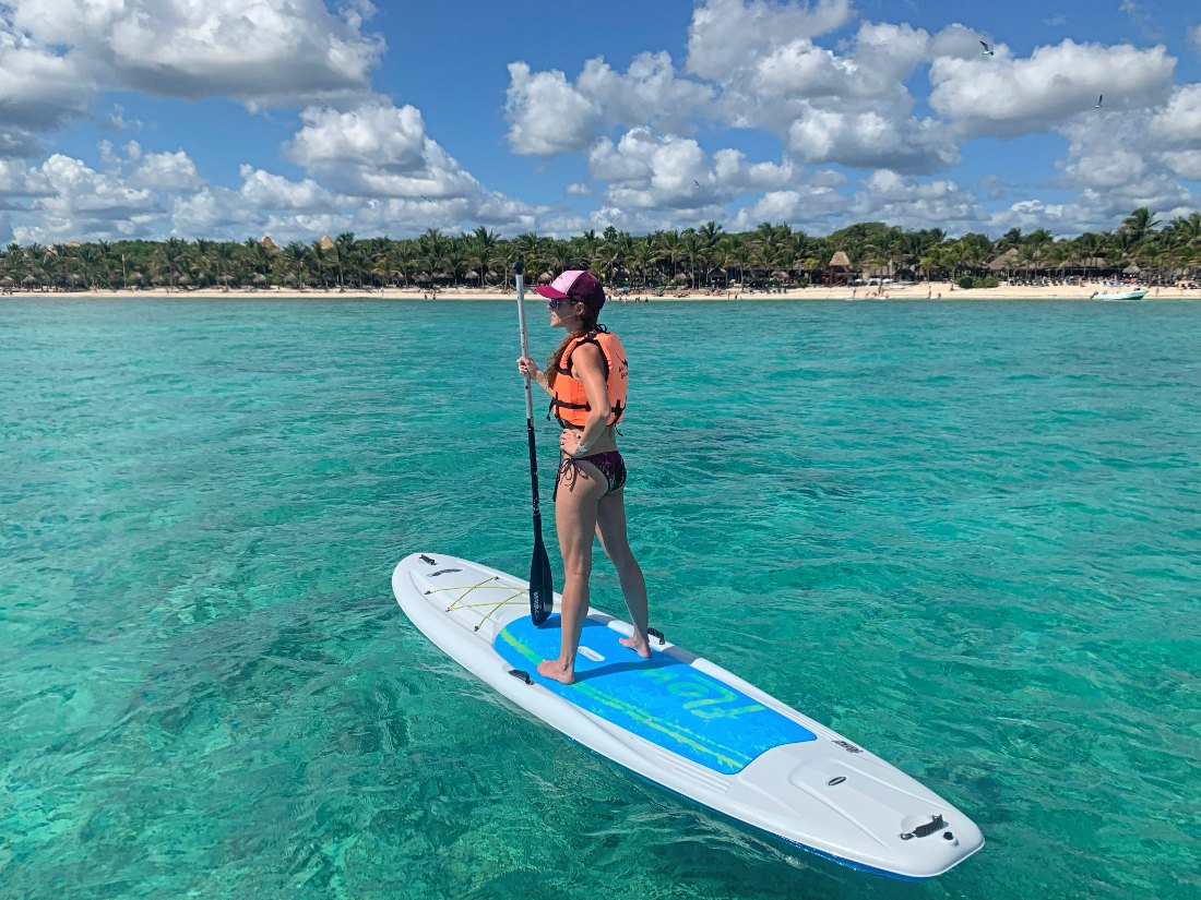 SUP Stand Up Paddle Boarding in Tulum, Mexico