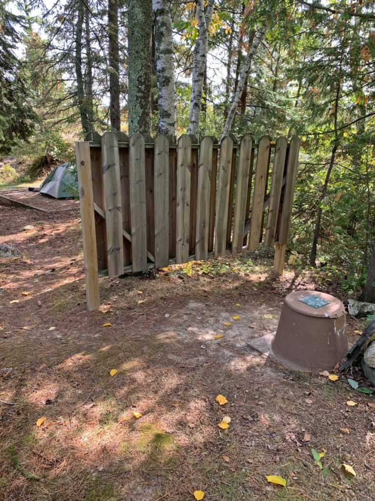 Pit Toilet Voyageurs National Park campsite