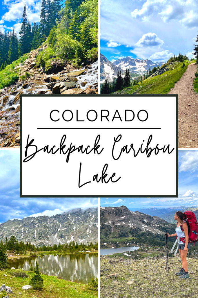 backpack caribou lake pin lake and mountain views