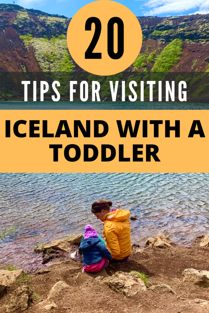 20 Tips for Iceland Travel with a Toddler Pin, Kerid Crater toddler