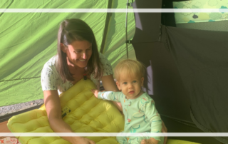 How to camp with a 1 year old featured tent and air mattress mom and toddler