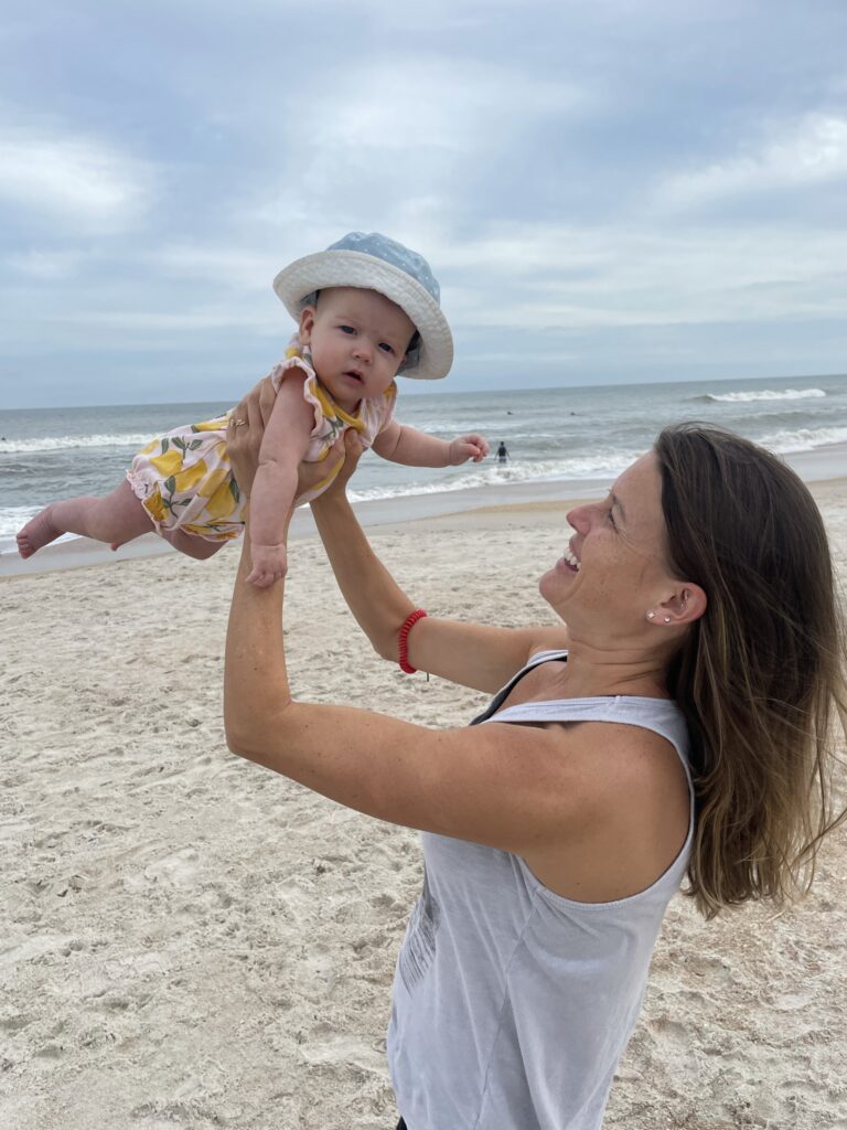 Baby travel on Florida Beach