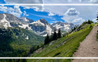 summer bucket list: colorado featured image, mountains and trail