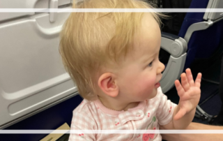 toddler on plane