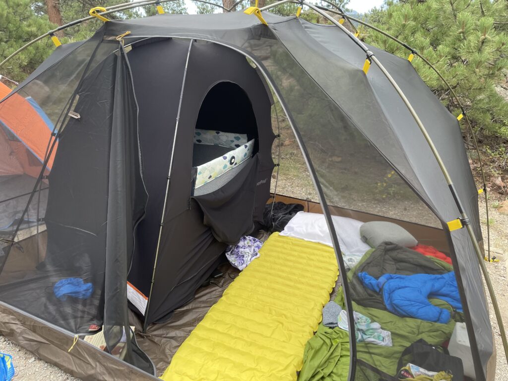 tent with slumberpod inside